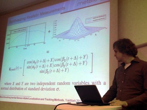 Daniel Kurz @ TrakMark 2011: Benchmarking Inertial Sensor-Aided Localization and Tracking Methods